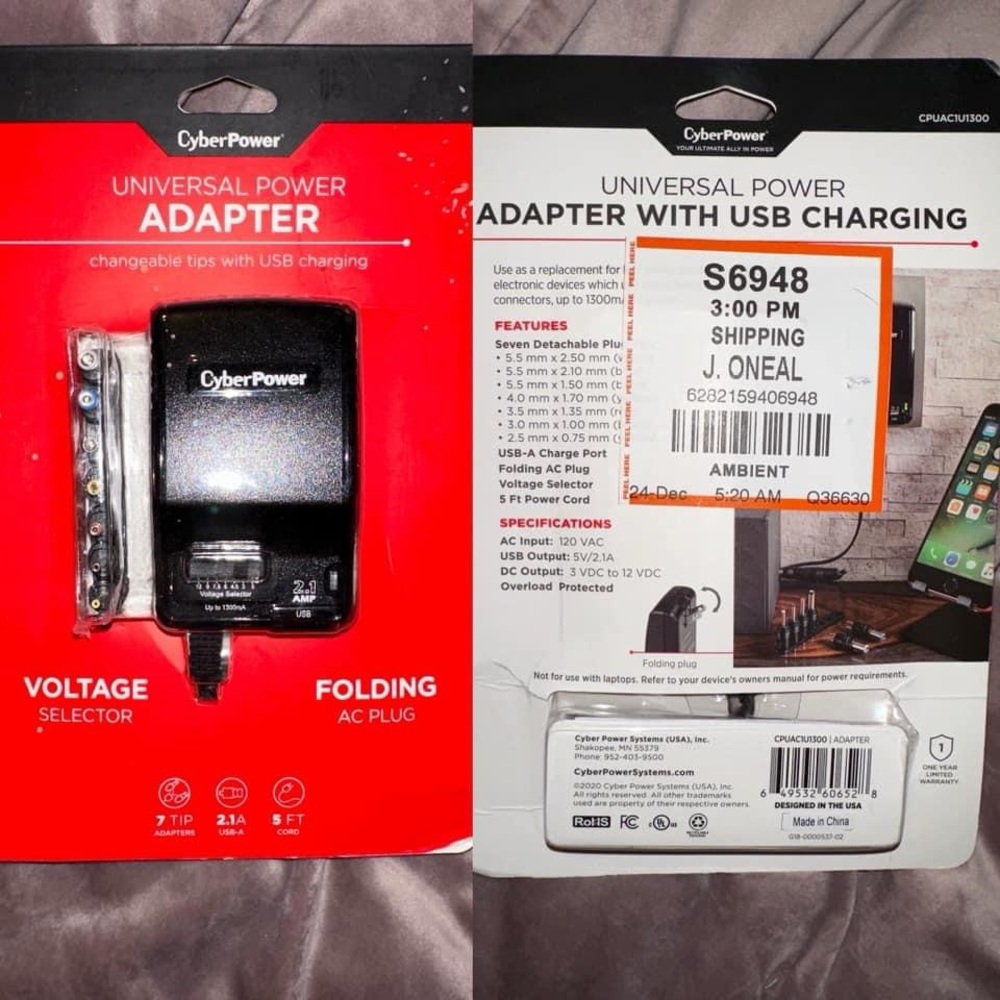 CyberPower Universal Power Adapter. NEW.